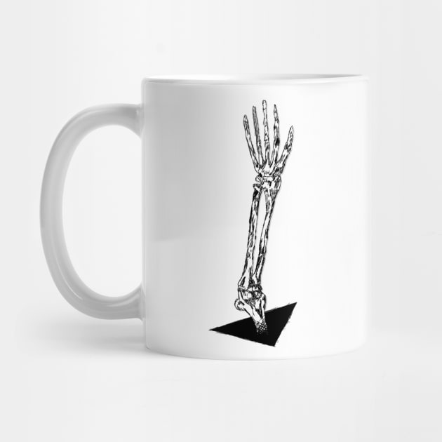 Skeleton Arm Looking For Your Neck Bones Horror Halloween by udesign